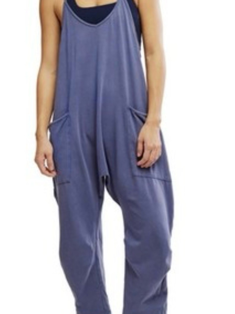 FP Movement Free People Hot Shot Onesie Slate Blue Jumpsuit Size M